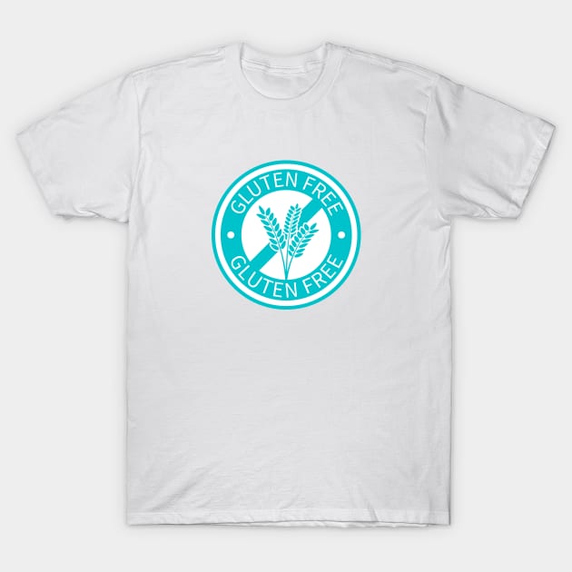 Light blue gluten free logo T-Shirt by Gluten Free Traveller